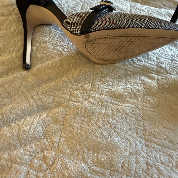 Jessica Simpson Black and White Plaid Heels - Picture 3 of 7